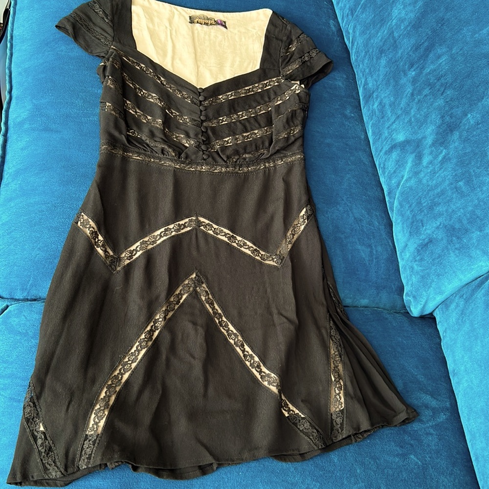 Free People black cap sleeve dress Size Small